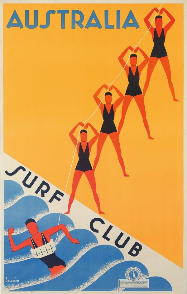 Australia Surf Club poster  Print